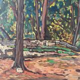 Forest landscape signed 1964