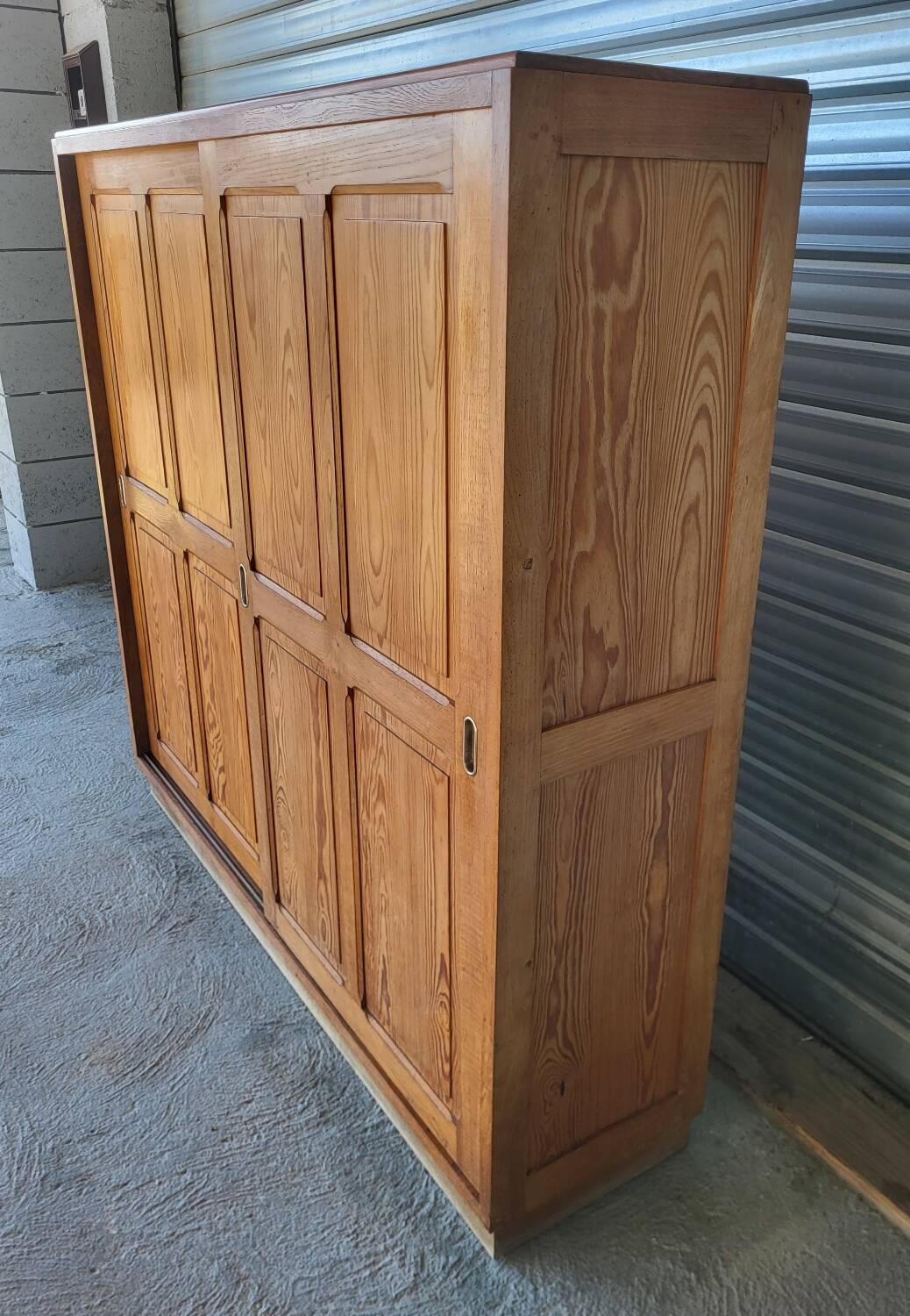 Authentique grand meuble rangement classeur Vintage en bois massif