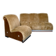 Mid-Century Italian Modular Sofa in Beige Corduroy, 1970s, Set of 4