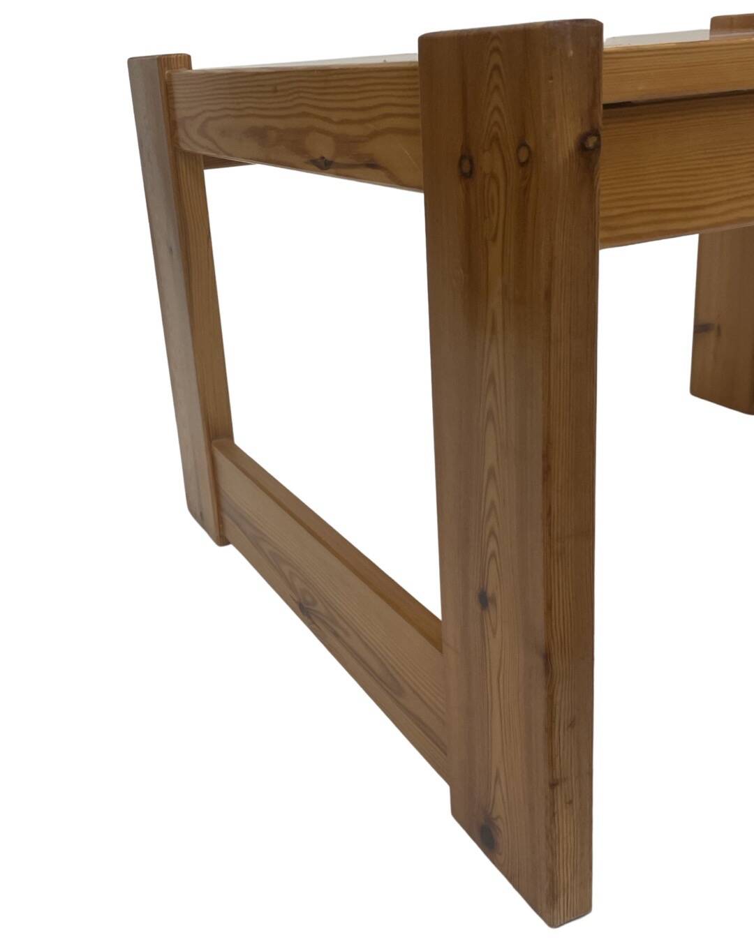 Vintage coffee table pinewood minimalist 1970s