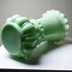 Large antique jade green opaline crystal vase, circa 1900-1930.