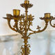 Pair of church candelabra - 19th century - in bronze and brass, 5 lights / c