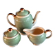 Teapot, sugar bowl and milk jug