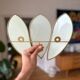 New Fresh Mint and Gold Flower Wall Light