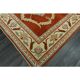 1970s Vintage Turkish Oushak Handmade Wool Cotton Orange Area Rug 173x230