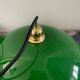 Vintage pendant lamp in electrified green opaline to nine