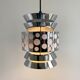 1970s chrome space age hanging lamp by massive, pendant light