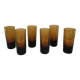 6 amber liqueur glasses from the 70s
