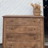 Antique chest of drawers in raw solid oak
