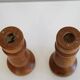 Pair of vintage Scandinavian teak candle holders