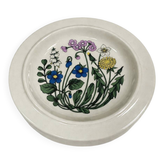 Set of 6 dessert plates "Flora" – Arabia Finland –
