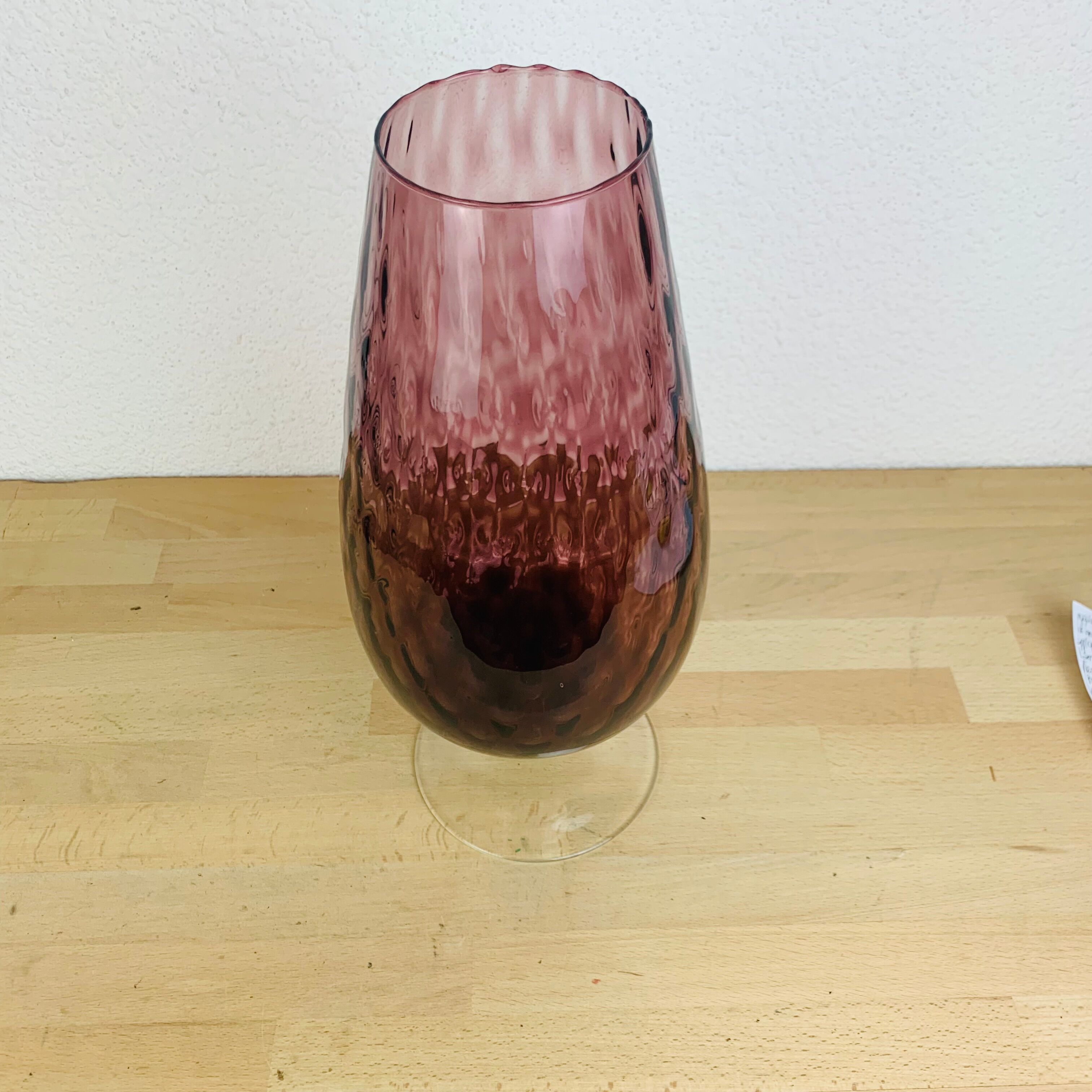 Vase en verre Empoli italien