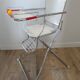 Vintage chrome and plastic baby high chair