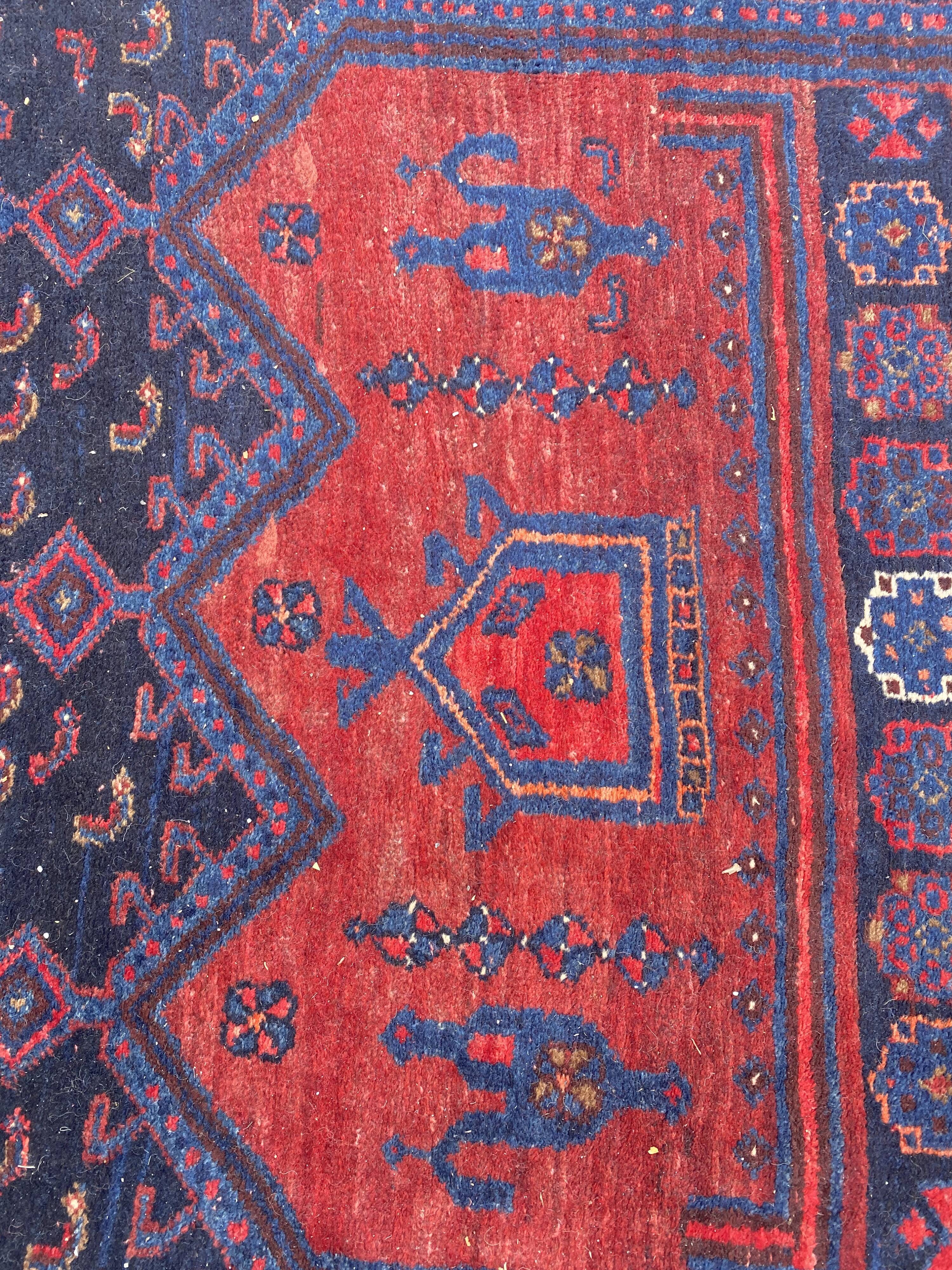 Very beautiful old Persian carpet Bijar handmade 148x318 cm