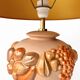 Ceramic Table Lamp with Sculptural Glazed Fruit Decoration