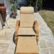 Vintage rattan and bamboo chaise longue, circa 1960s Italy.