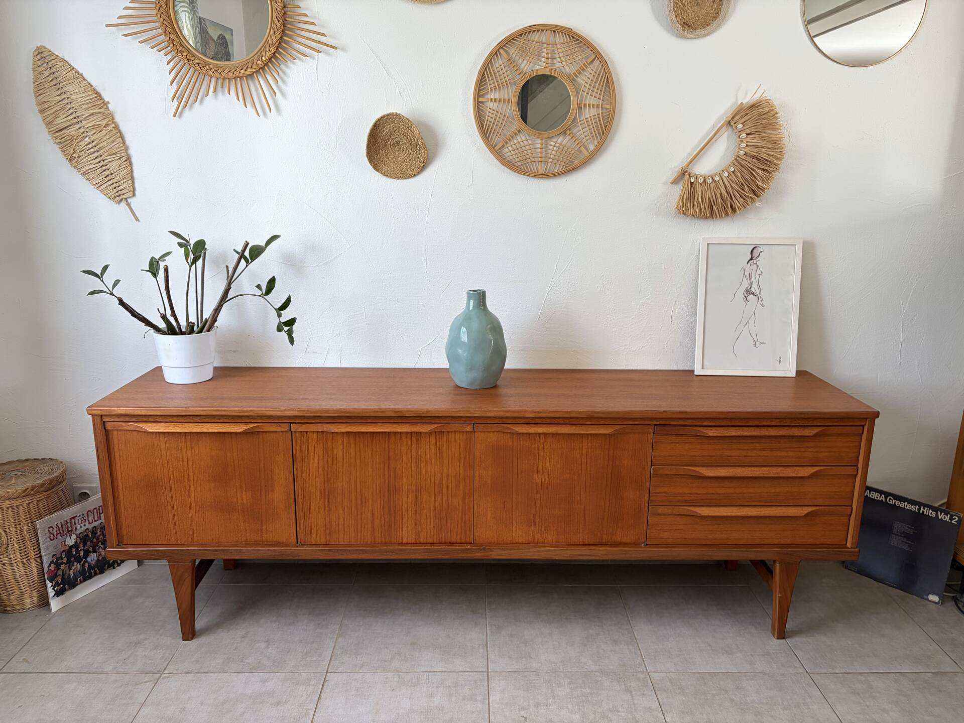 Vintage Scandinavian teak sideboard