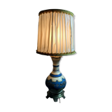 Table lamp in earthenware and gilded bronze