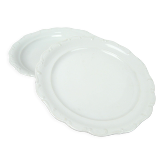 2 plats blanc en porcelaine Bavaria Schuman Arzberg Germany