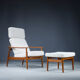 Fauteuil et ottoman par Arne Vodder pour France & Søn