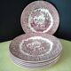 6 English porcelain dessert plates EIT