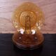 6 vintage floral amber glass dinner plates Vereco 70's