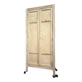 Parisian wardrobe with patinated paint