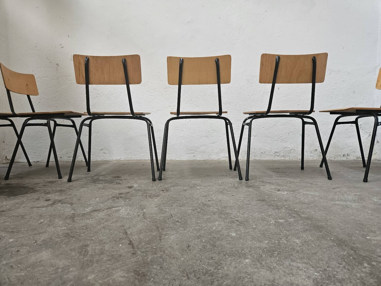 Lot of 6 bistro chairs from the 1980s