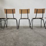 Lot of 6 bistro chairs from the 1980s