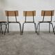 Lot of 6 bistro chairs from the 1980s