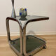 Chrome/glass smoke design Space Age dessert table