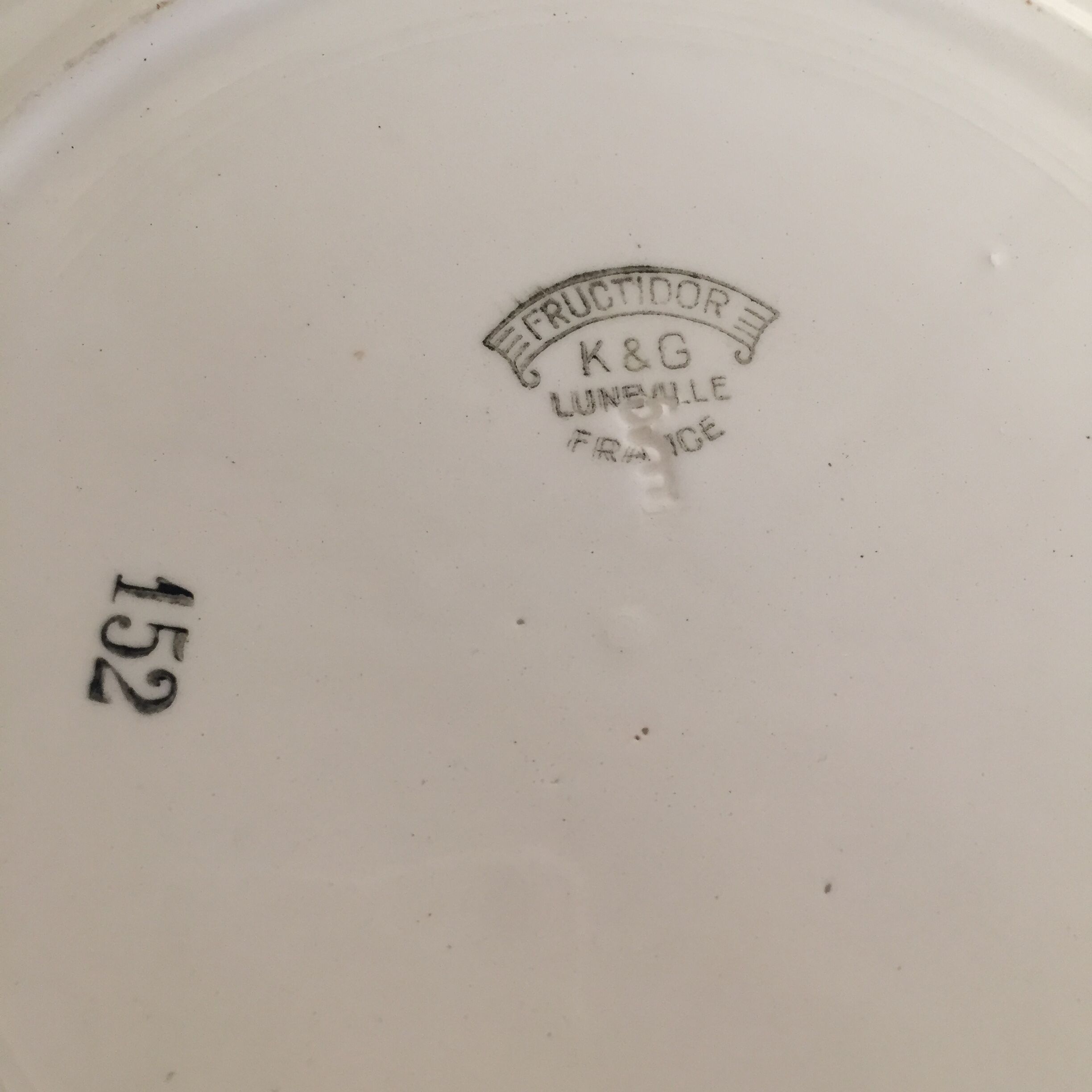 Round Dish Luneville K&G, Gructidor Model