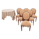 6 Louis XVI medallion chairs