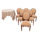 6 chaises médaillon louis xvi