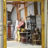 Large 19th Century Gilded Stucco Mirror
