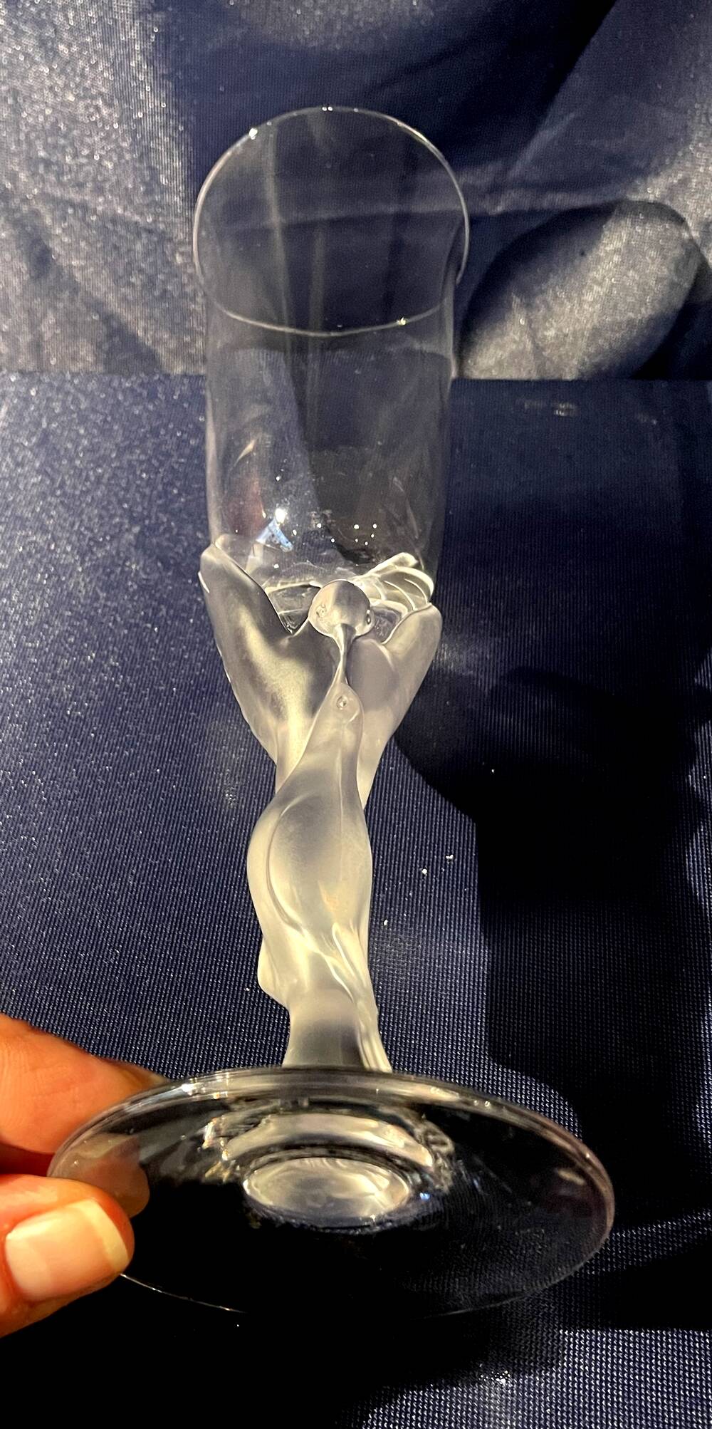 Faberge snow dove champagne flute