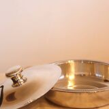 Légumier avec couvercle en métal argenté