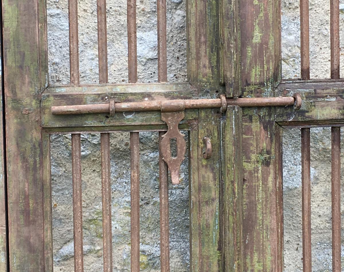 Porte en bois et fer forgé Japon