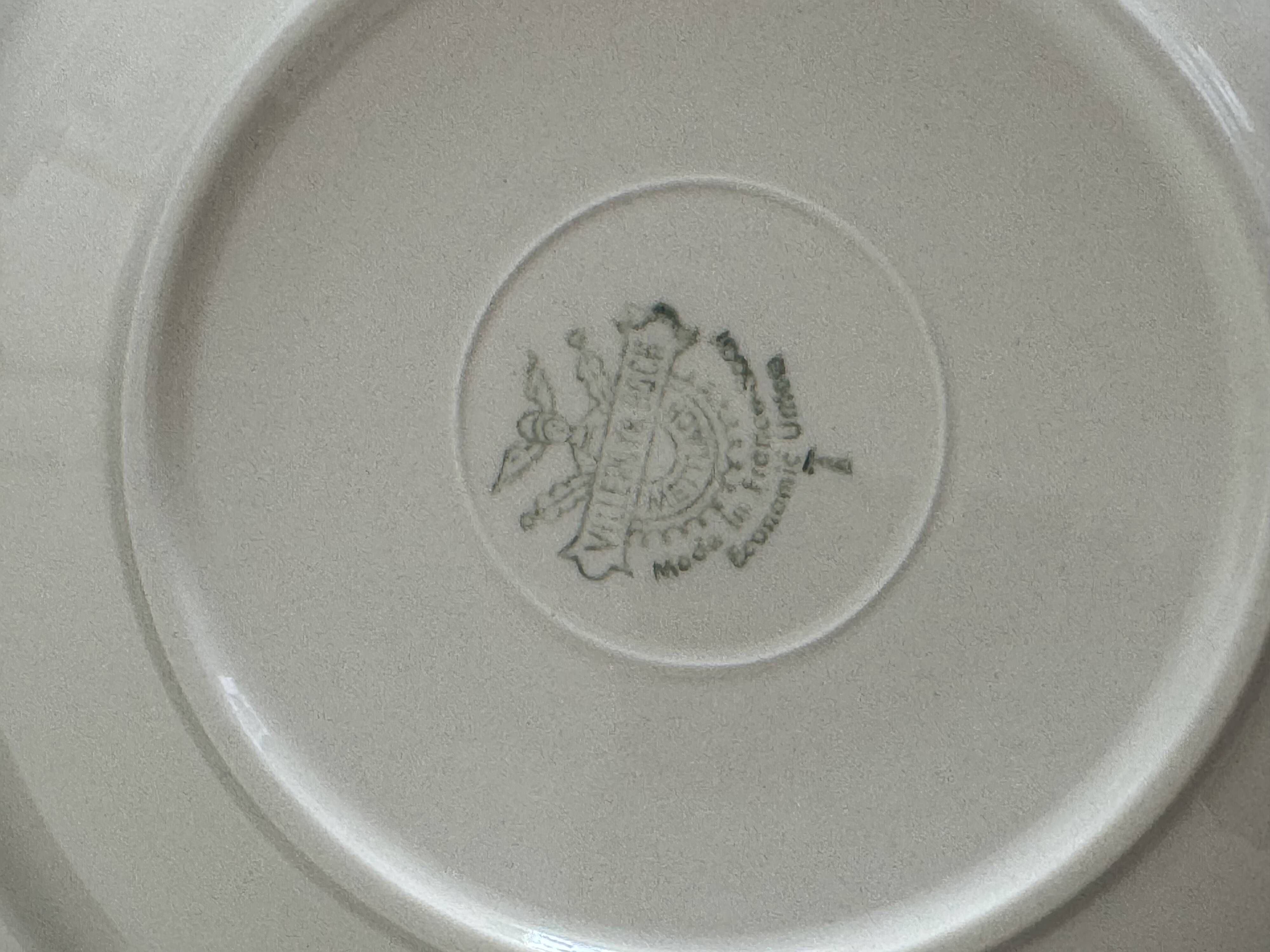 Set of 7 antique deep plates Villeroy & Boch – Mettlach