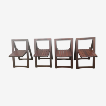 Lot de 4 chaises pliantes 1960