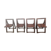 Lot de 4 chaises pliantes 1960