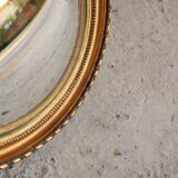 Witch mirror in gilded wood 24x24cm