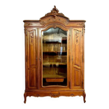 Louis XV style bookcase in carved walnut circa 1850-1880
