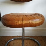 4 chairs Giotto Stoppino cognac