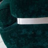 Fauteuil en velours vert "spage age" par Beka, 1970