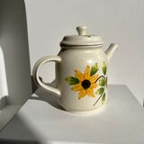 Vintage sunflower teapot Sarreguemines model Farandole H:20cm