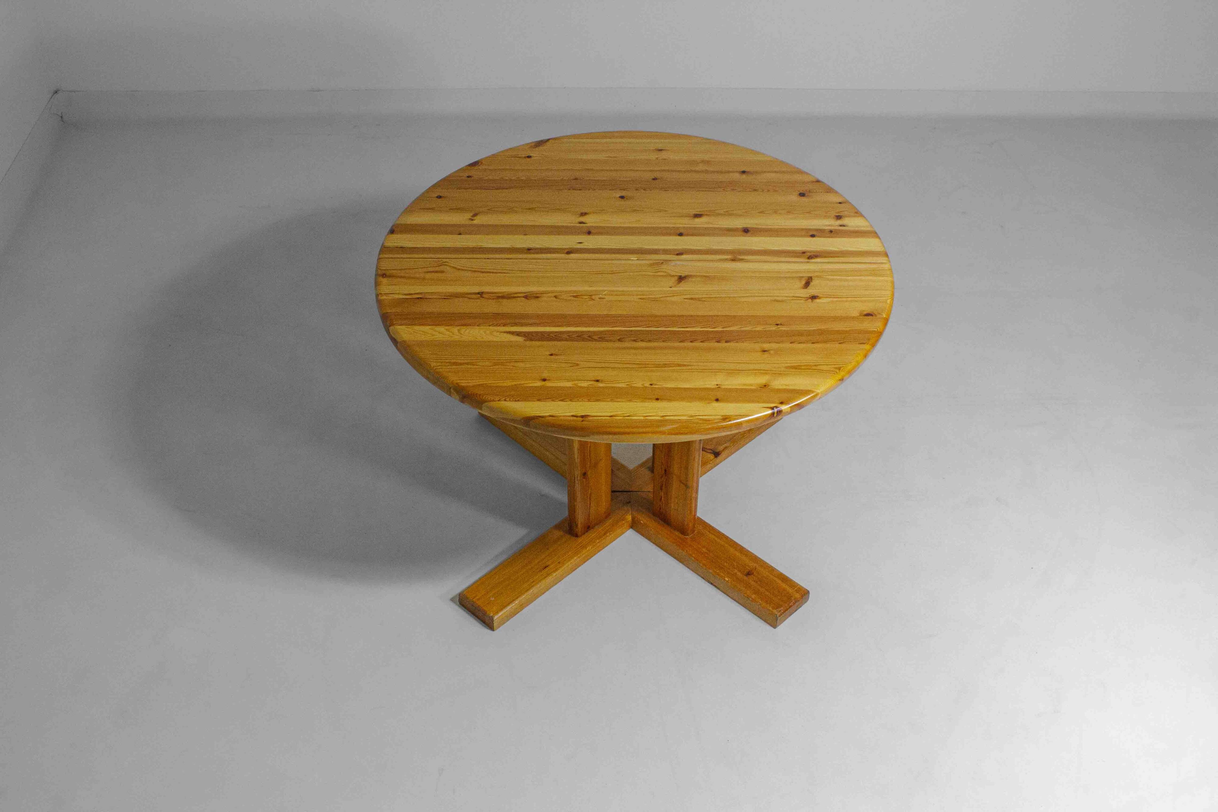 Extendable pine dining table by Rainer Daumiller, 1970s
