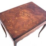 An inlayed table - a card game, France, circa 1900.