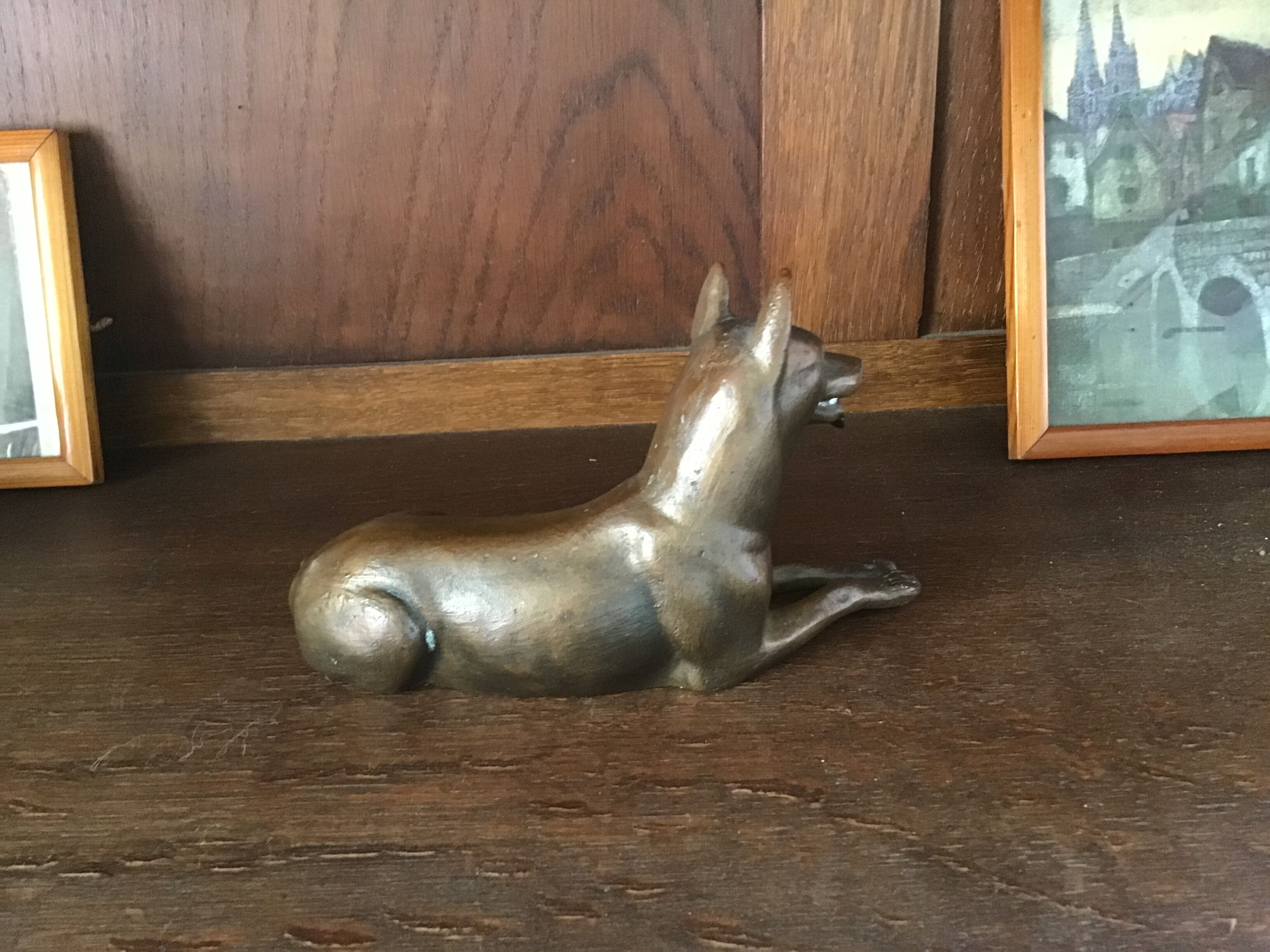 Bronze animalier chien loup
