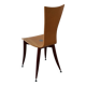 3 plywood burgundy legs chairs | Italy | 1980s